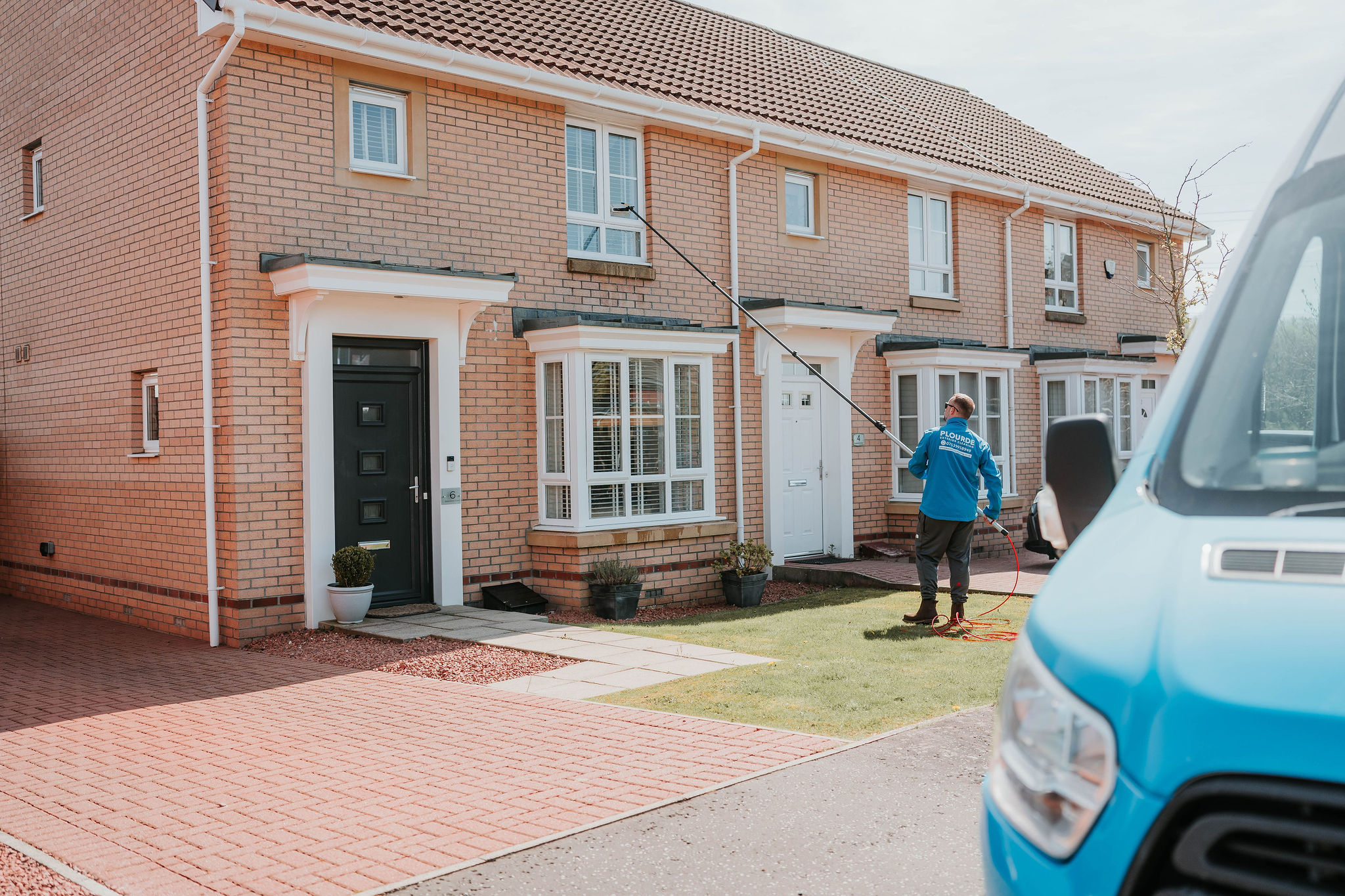 Window cleaning by Plourde Exterior Cleaning in East Kilbride