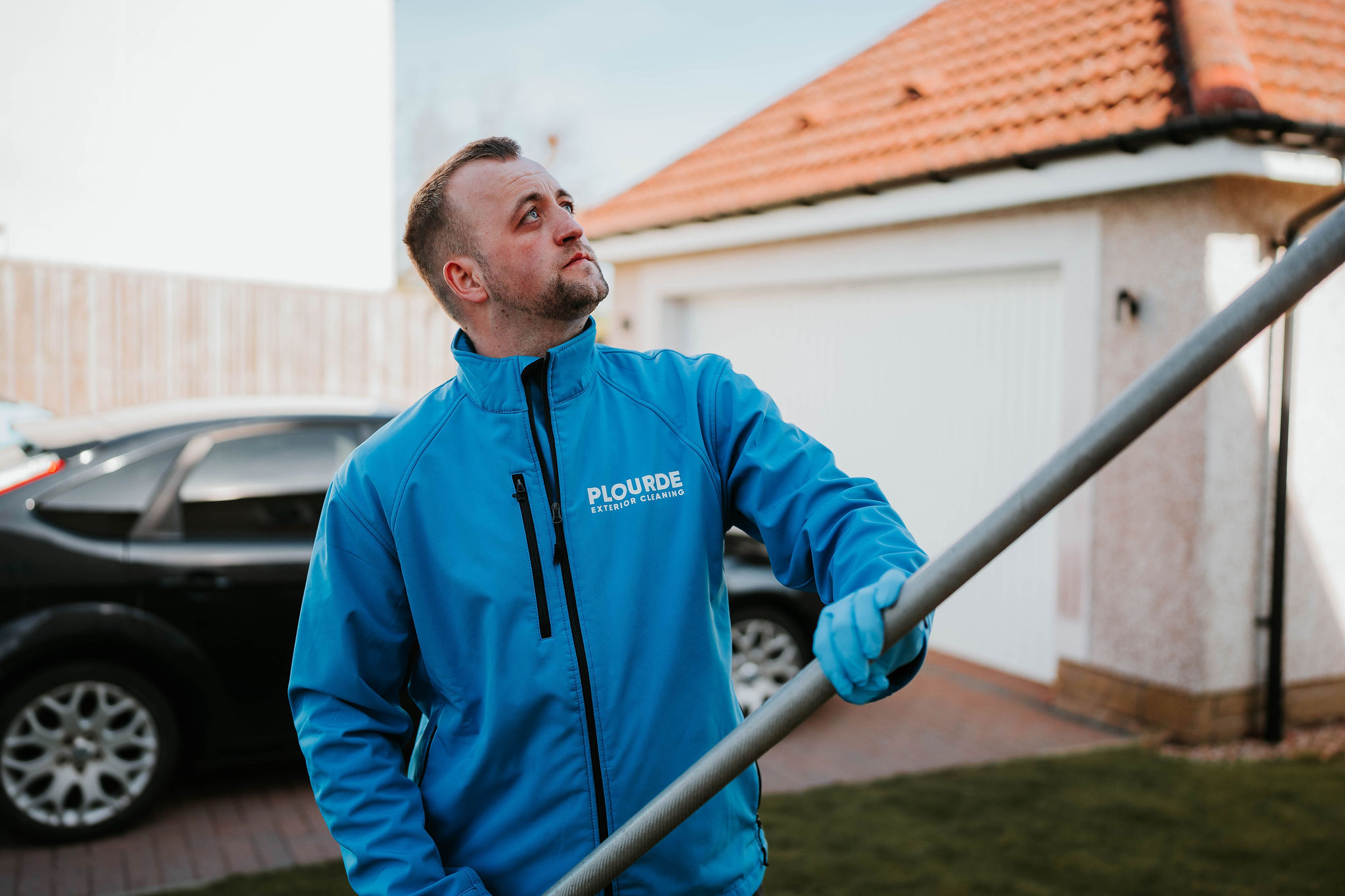Gutter clearing completed by Plourde Exterior Cleaning