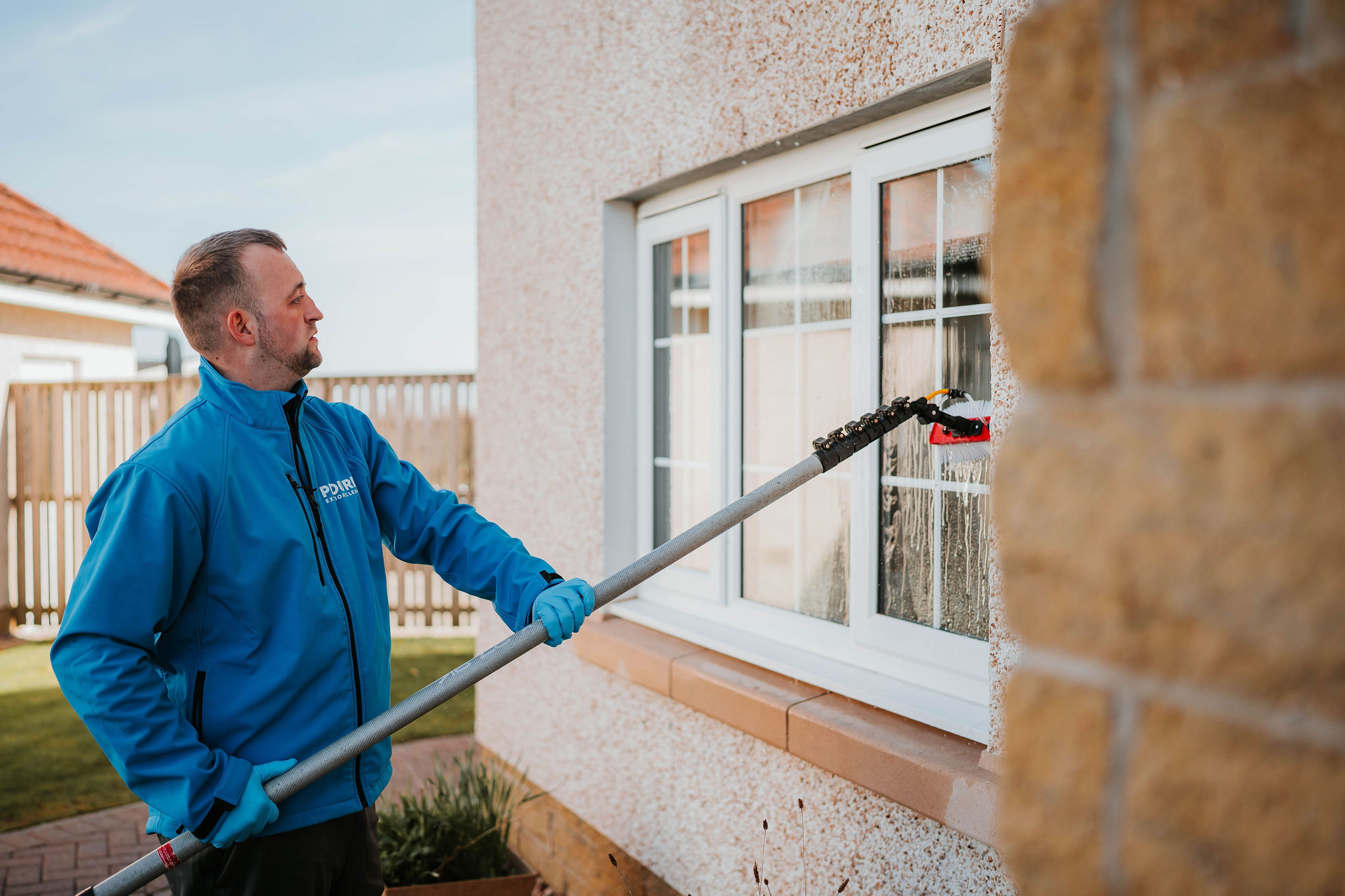 Window cleaning by Plourde Exterior Cleaning in East Kilbride